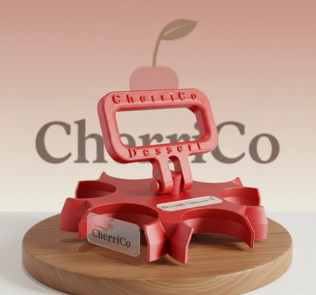 CherriCo Can Holder Spinner – Commercial & Event Use-Red/silver colors